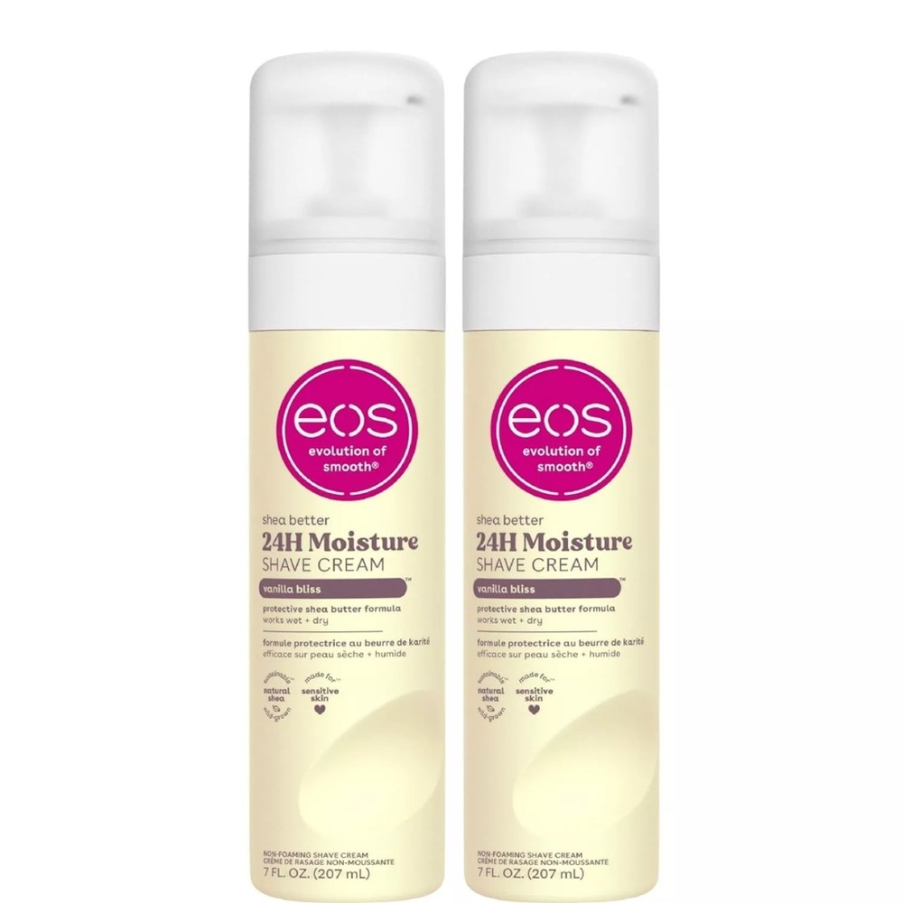 EOS Shea Better Shave Cream Vanilla Bliss 24 hour Moisture 7 Oz - Lot Of 2